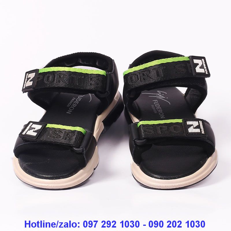 Giày sandal có quai 4063 đen sọc xanh